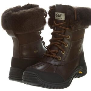 Ugg Adirondack Boots II Obsidian Leather 5446 Size 6 Vibram Soles Event Waterprf